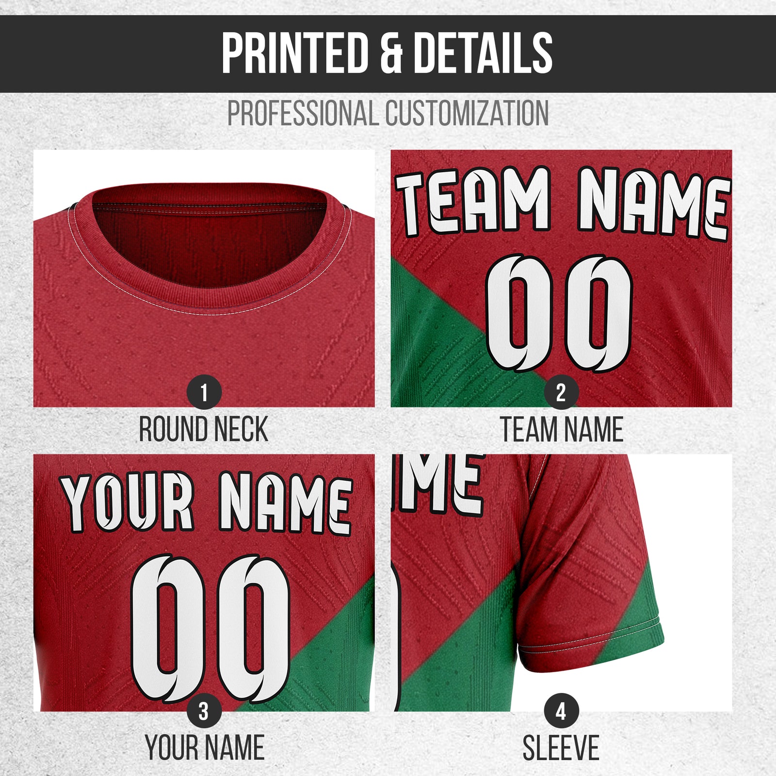 Custom PORTUGAL Fan Jersey Personalized with Name & Number