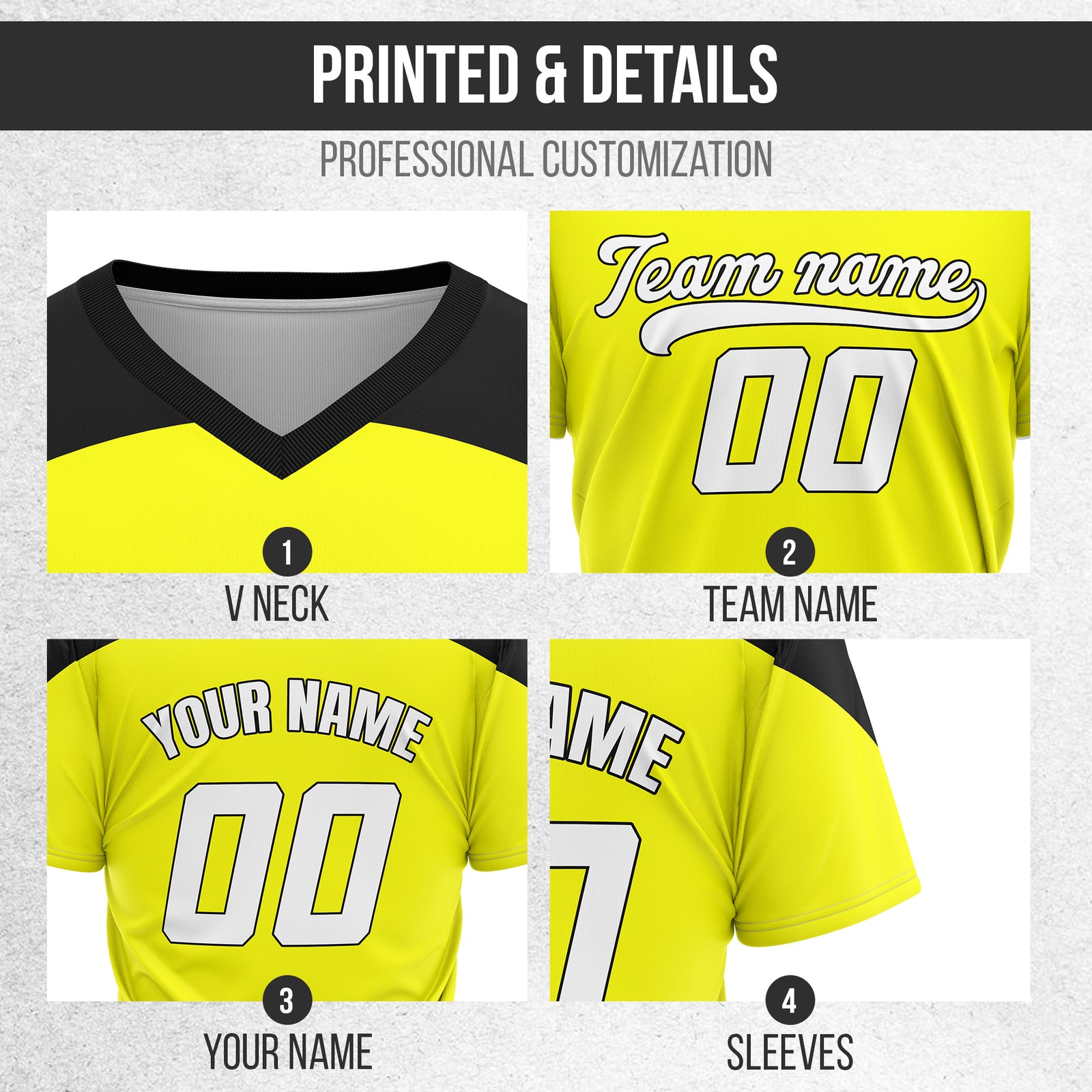 Custom Darkvolt Yellow Pullover Baseball Sports Jersey Personalized Uniform with Name & Number