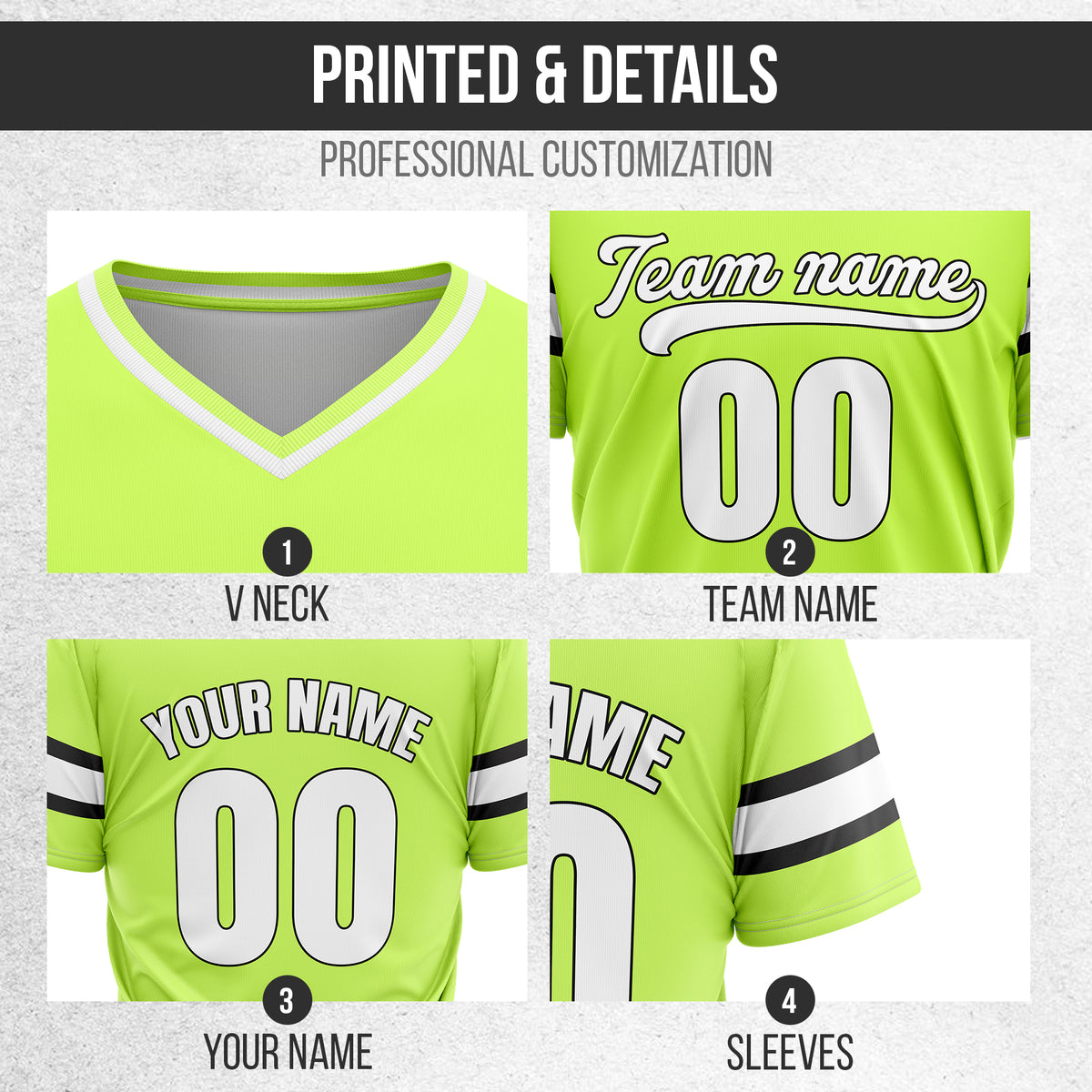 Custom StormLine Neon Green Pullover Baseball Sports Jersey Personalized Uniform with Name & Number