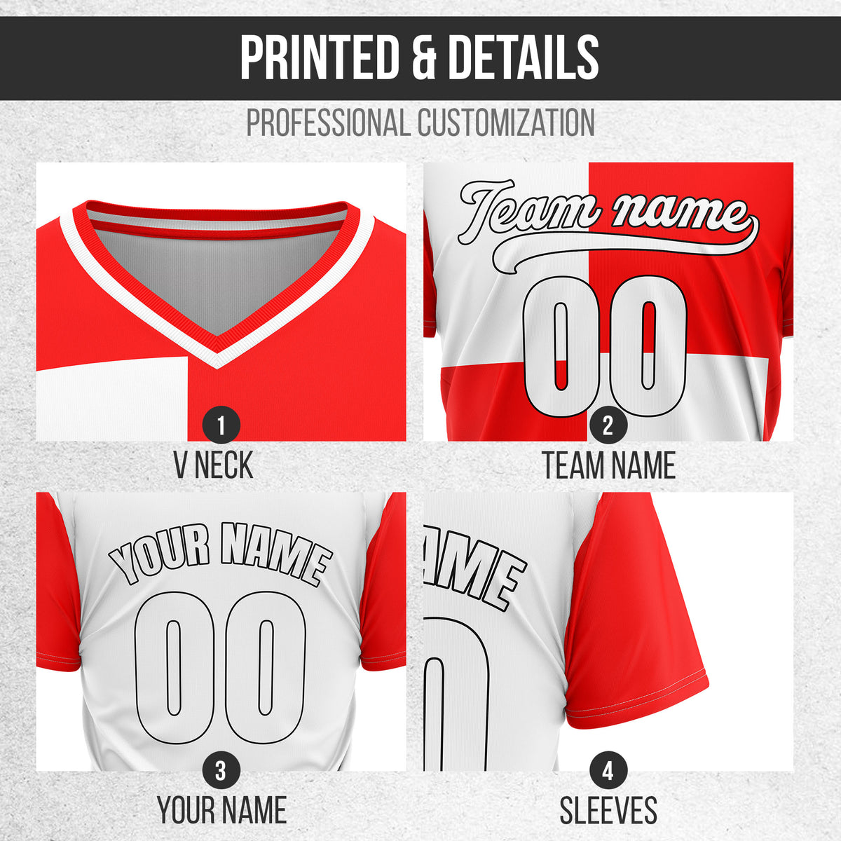 Custom Apex Colorblock Red Baseball Sports Jersey Personalized Uniform with Name & Number