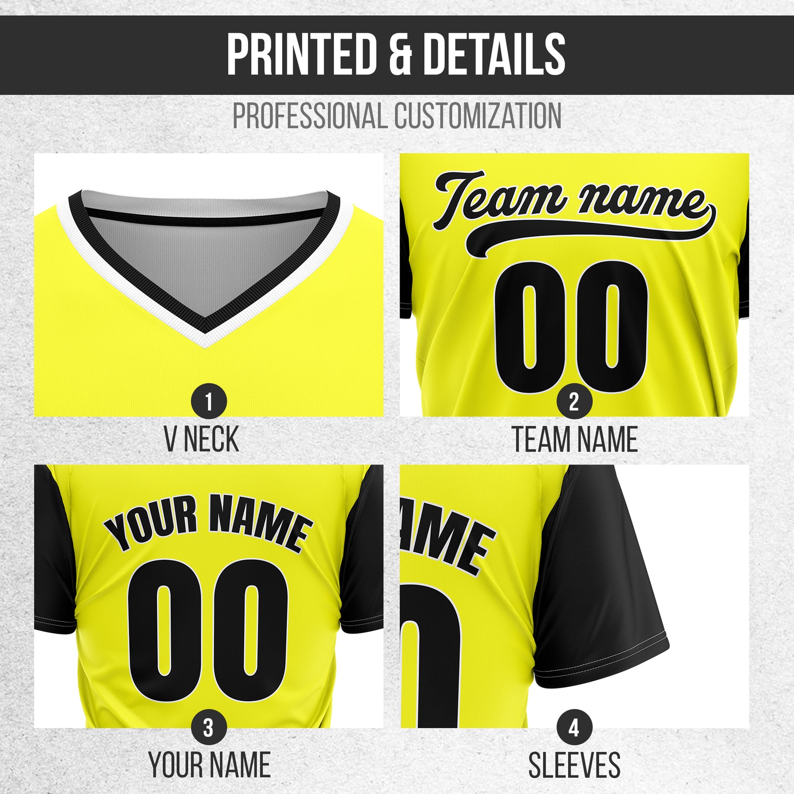 Custom Victory Line Yellow Pullover Baseball Sports Jersey Personalized Uniform with Name & Number