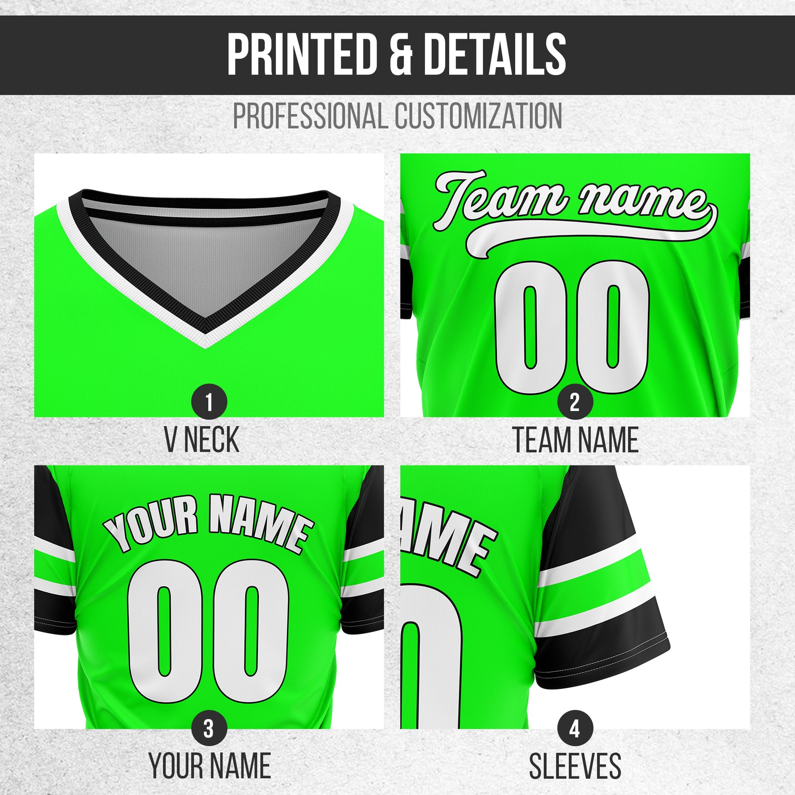 Custom StormLine Green Pullover Baseball Sports Jersey Personalized Uniform with Name & Number