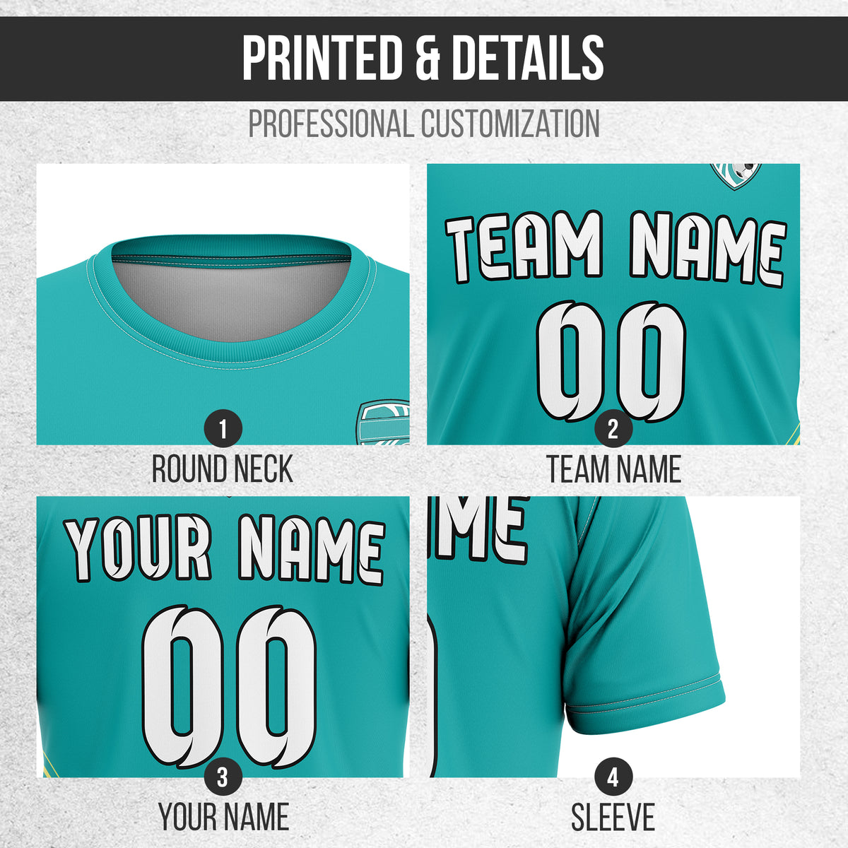 Custom Soccer R Stripes SurgeLine Teal Sports Tops Jersey