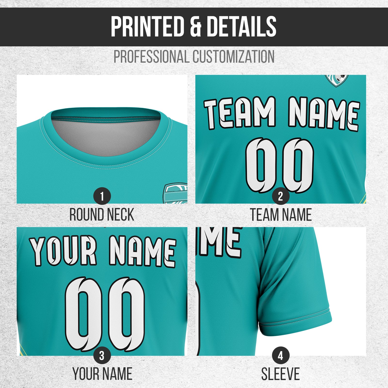 Custom Soccer R Stripes SurgeLine Teal Sports Tops Jersey