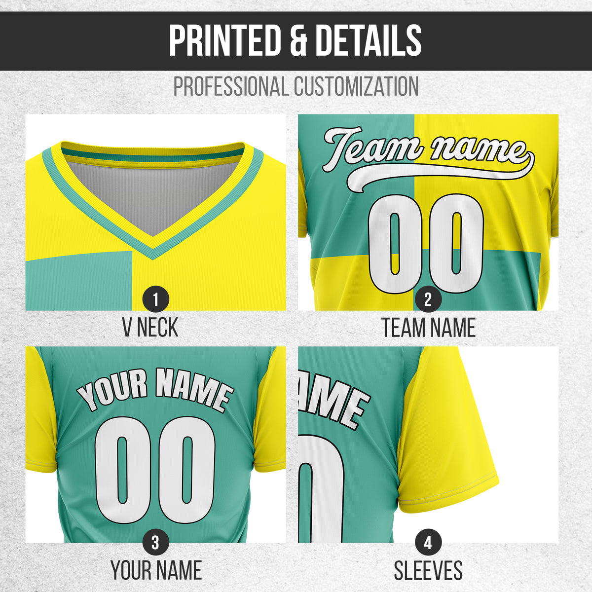 Custom Pulseline Color Block Baseball Yellow Sports Jersey Personalized Uniform with Name & Number