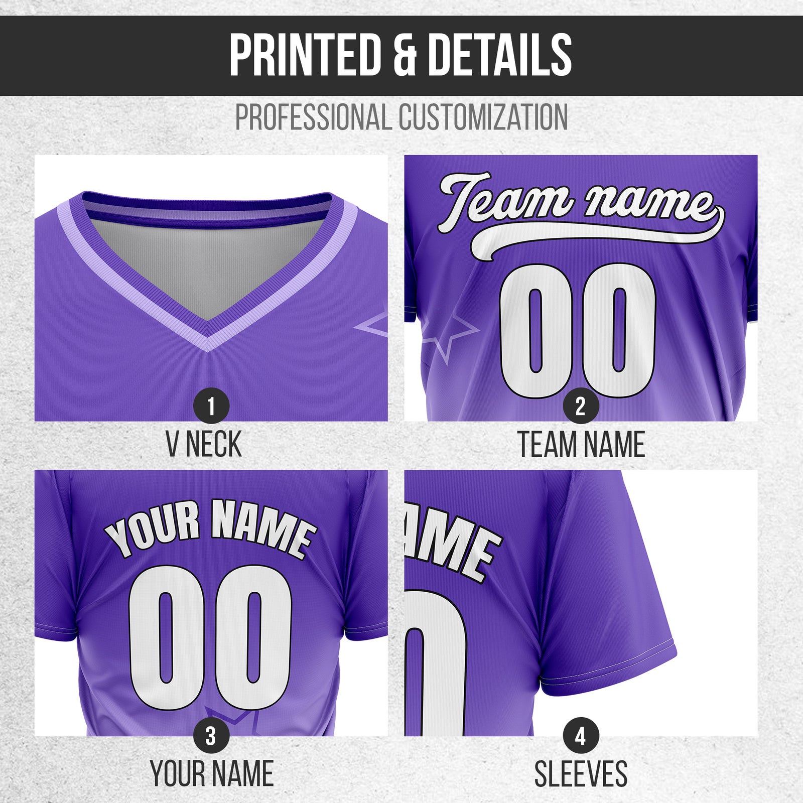 Custom Star Gradient Baseball Purple Sports Jersey Personalized Uniform with Name & Number