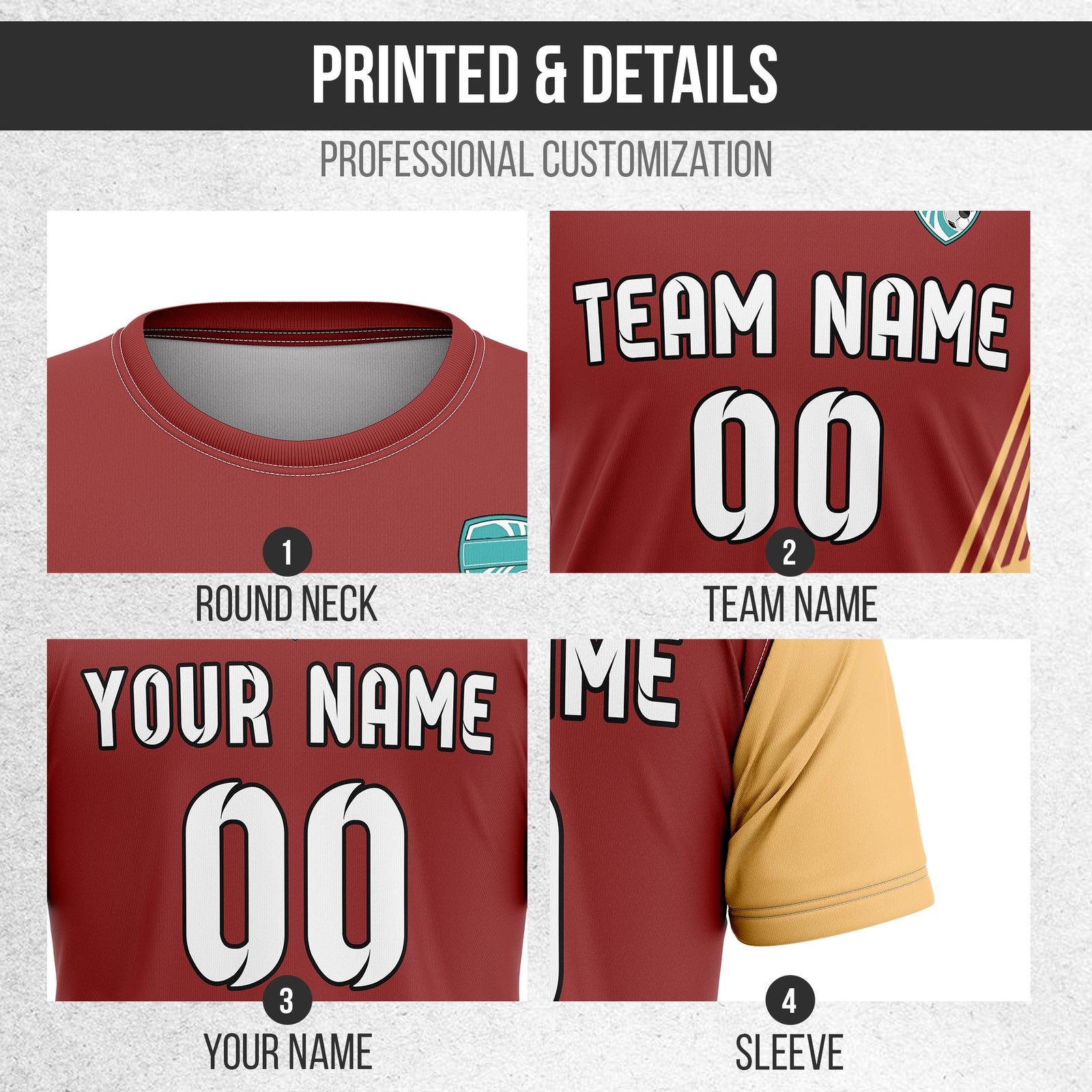 Custom Soccer R Side Pattern Red Rapid Line Sports Tops Jersey