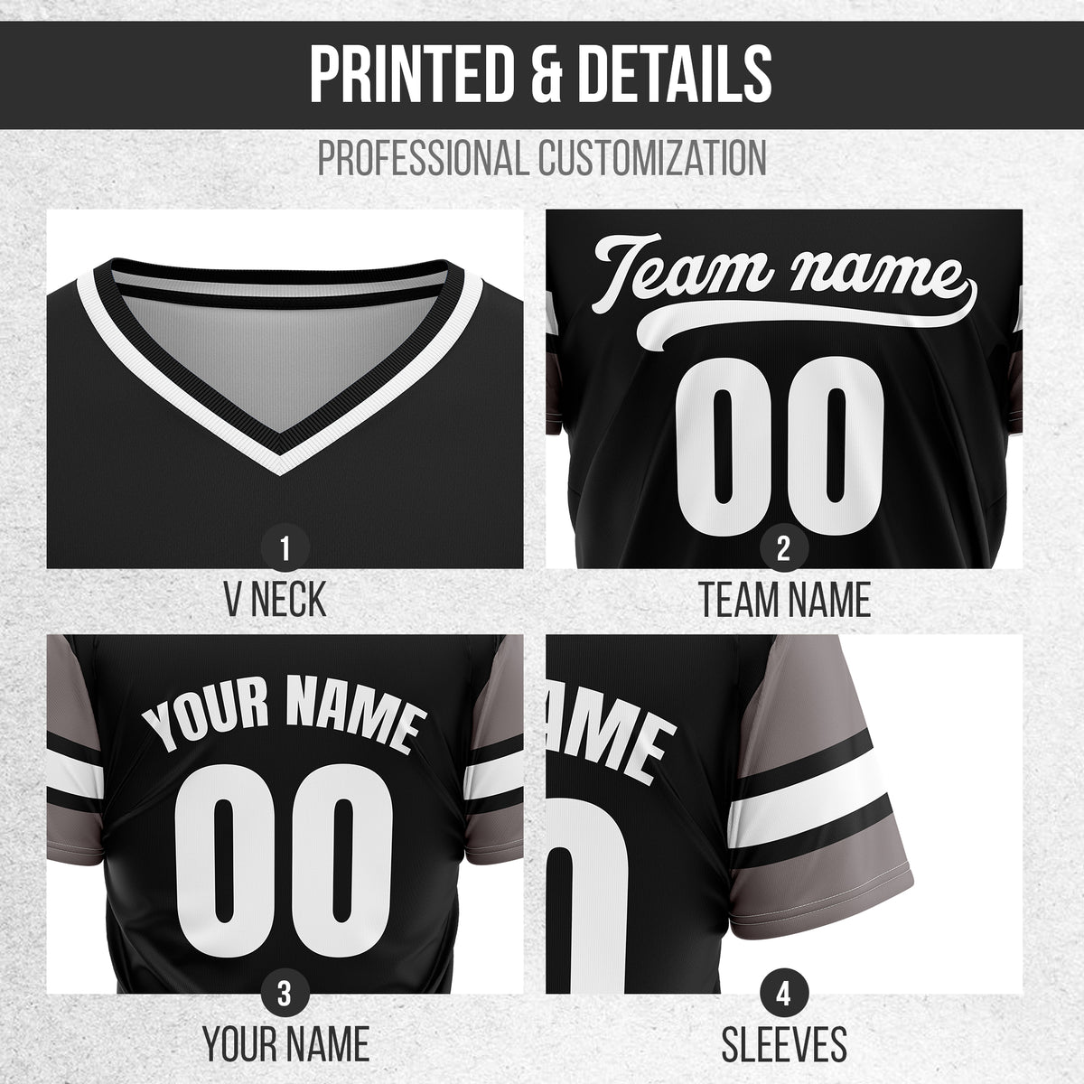 Custom StormLine Black Pullover Baseball Sports Jersey Personalized Uniform with Name & Number