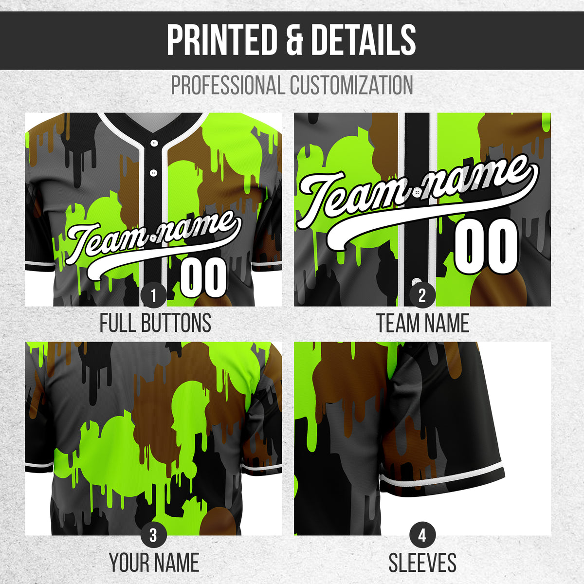 Custom Paint Hustlers Black Baseball Sports Jersey Personalized Uniform with Name & Number