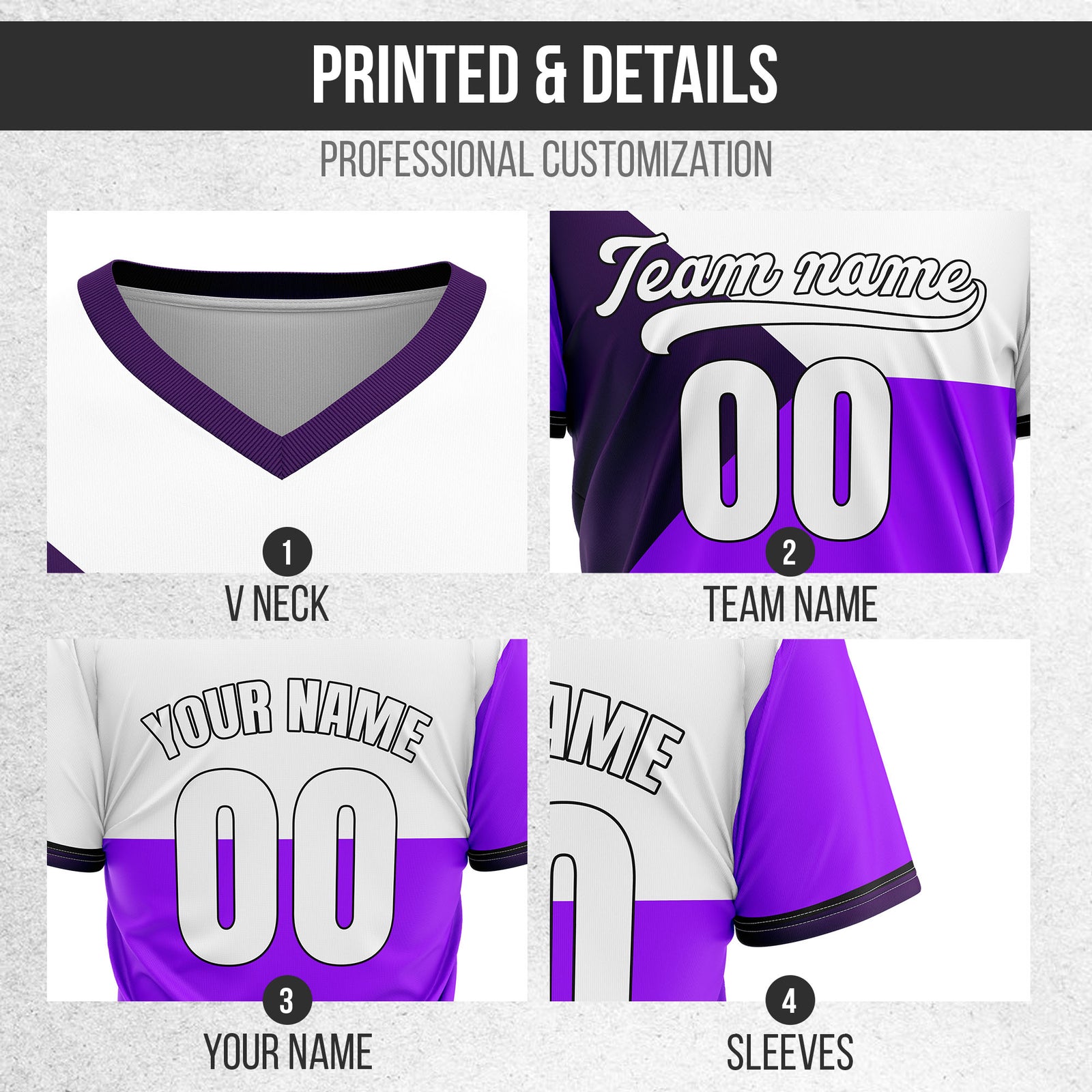 Custom FlexCore Purple Baseball Sports Jersey Personalized Uniform with Name & Number