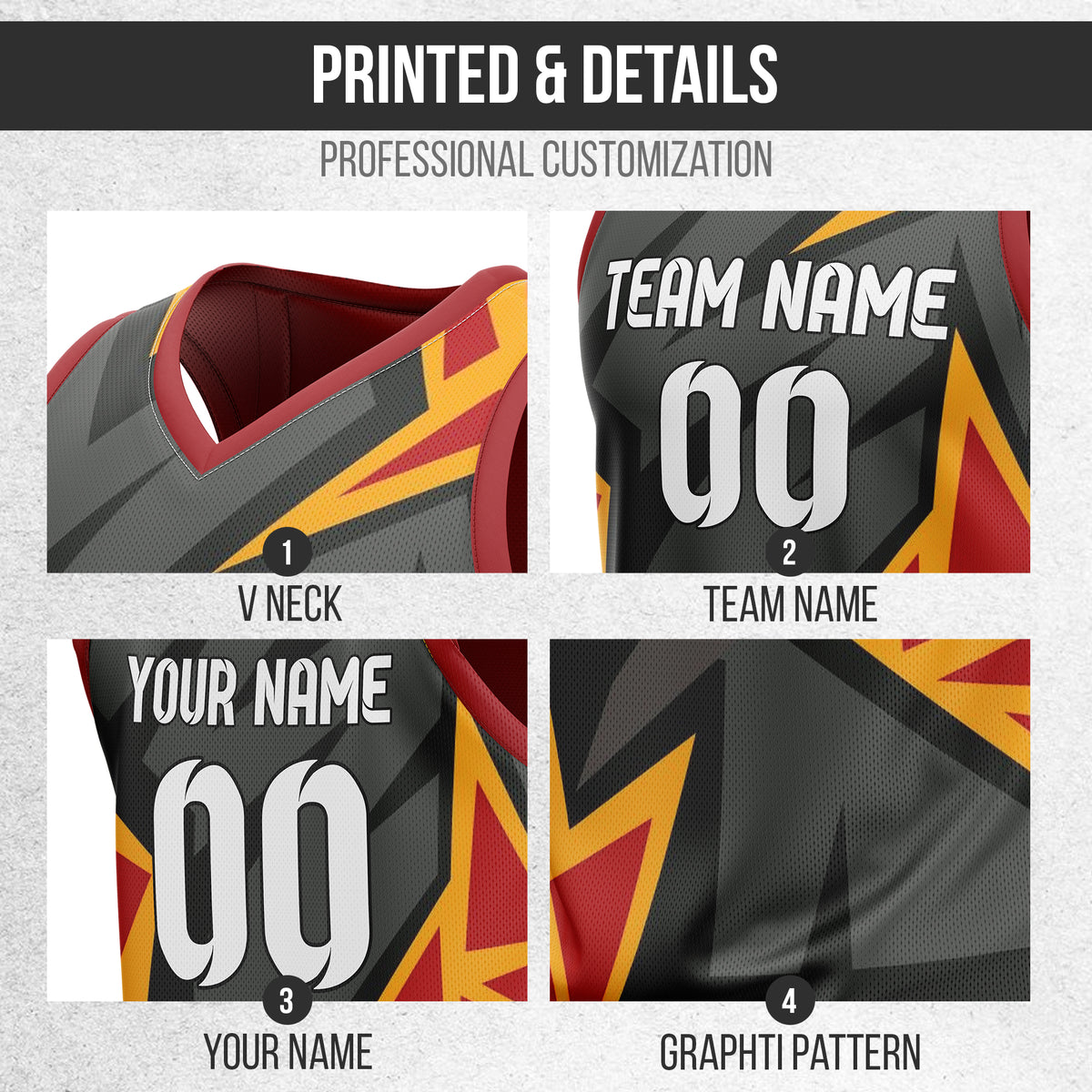 Custom Elite Red Graffiti Pattern Sets Basketball Jersey