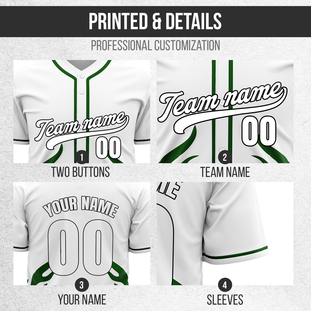 Custom Shadow Flames White Baseball Sports Jersey Personalized Uniform with Name & Number