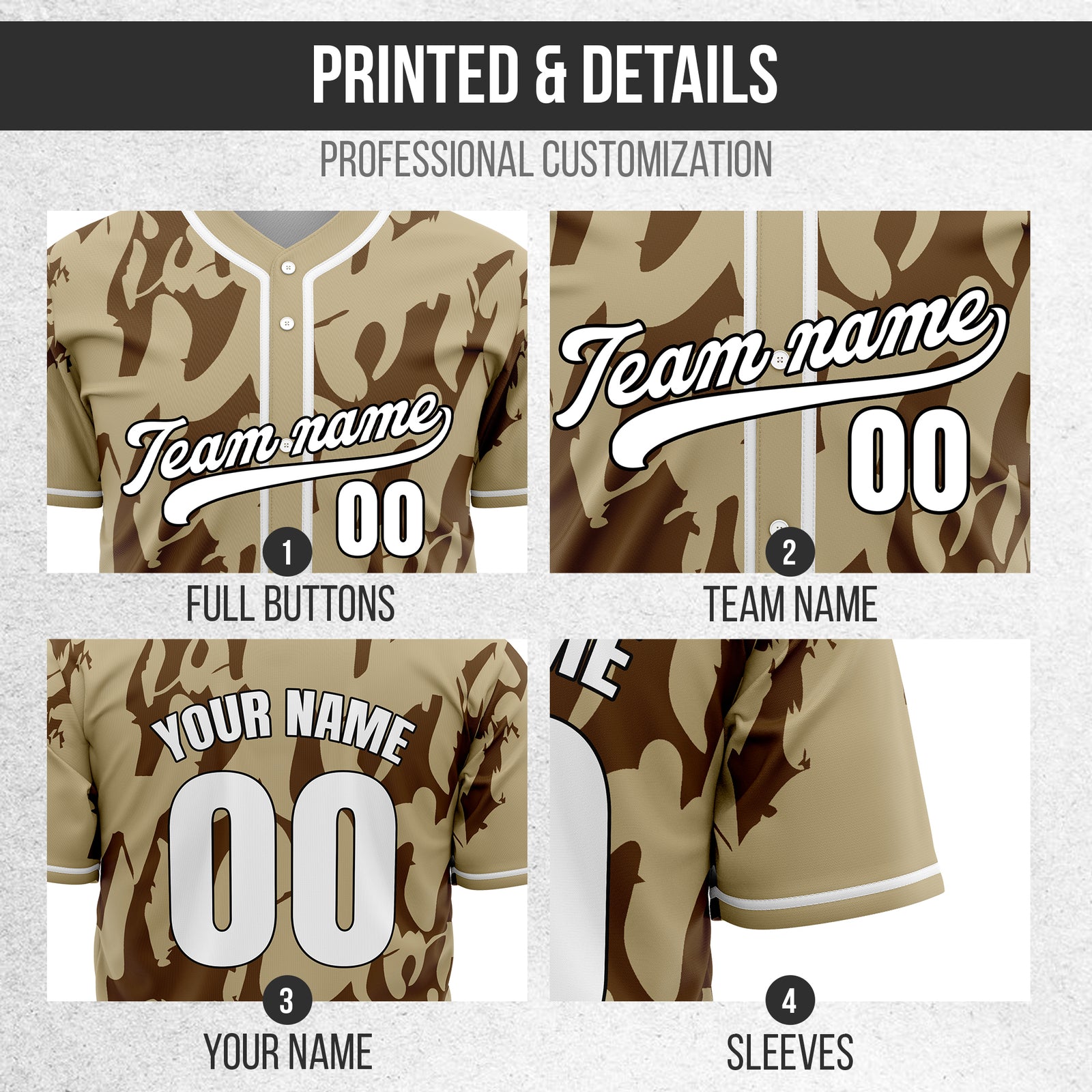 Custom Graffiti Sox Khaki Baseball Sports Jersey Personalized Uniform with Name & Number