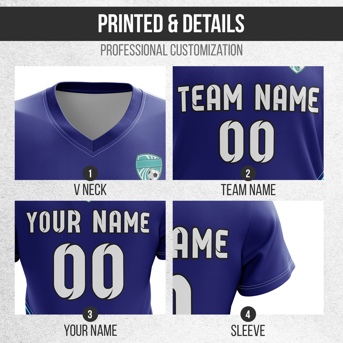 Custom WaveLine Stripe V-Neck Navy Sport Tops Jersey