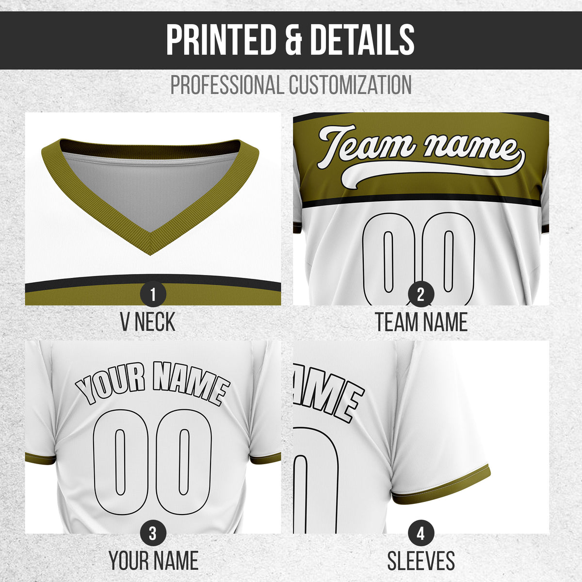 Custom ProEdge White Baseball Sports Jersey Personalized Uniform with Name & Number