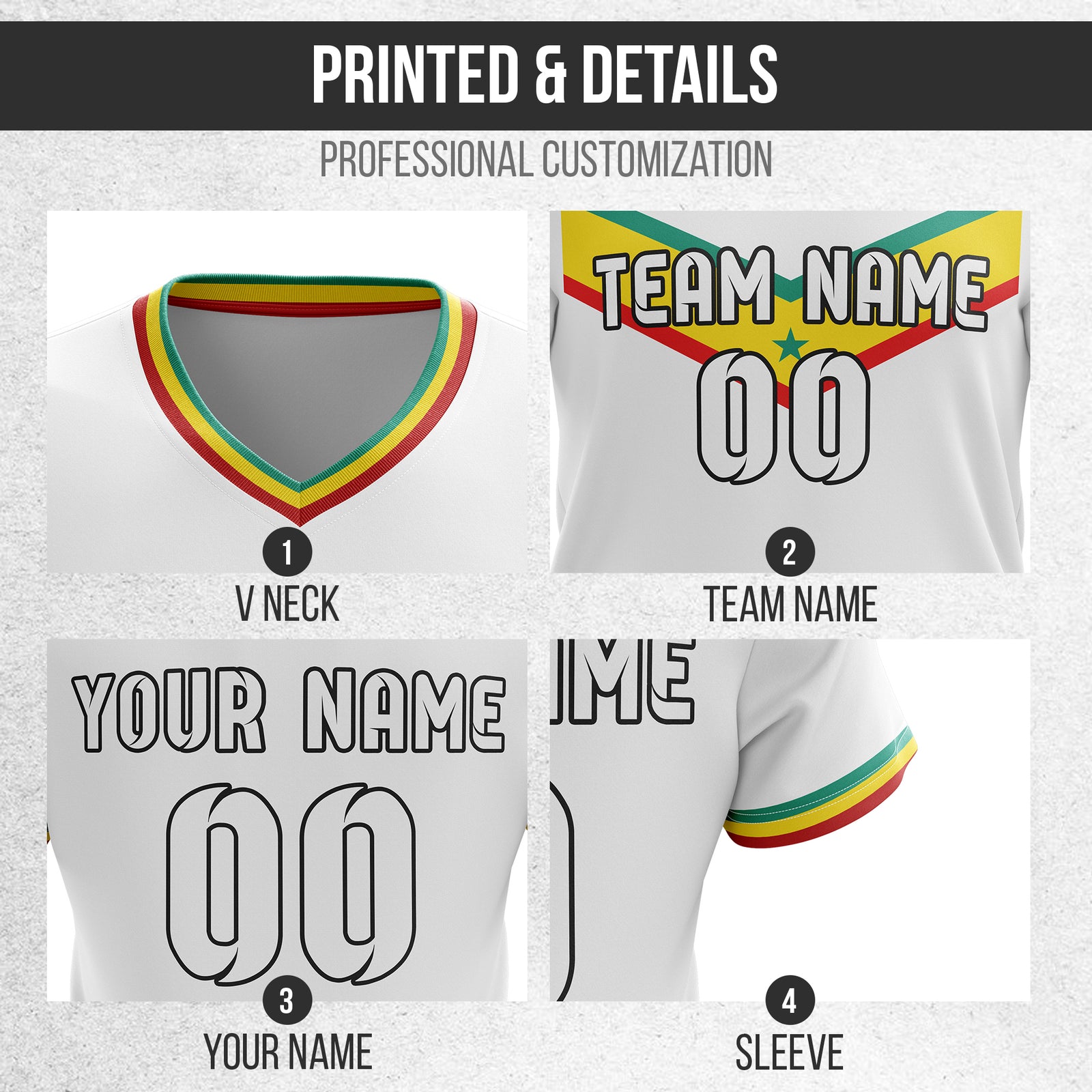 Custom SENEGAL Fan Jersey Personalized with Name & Number