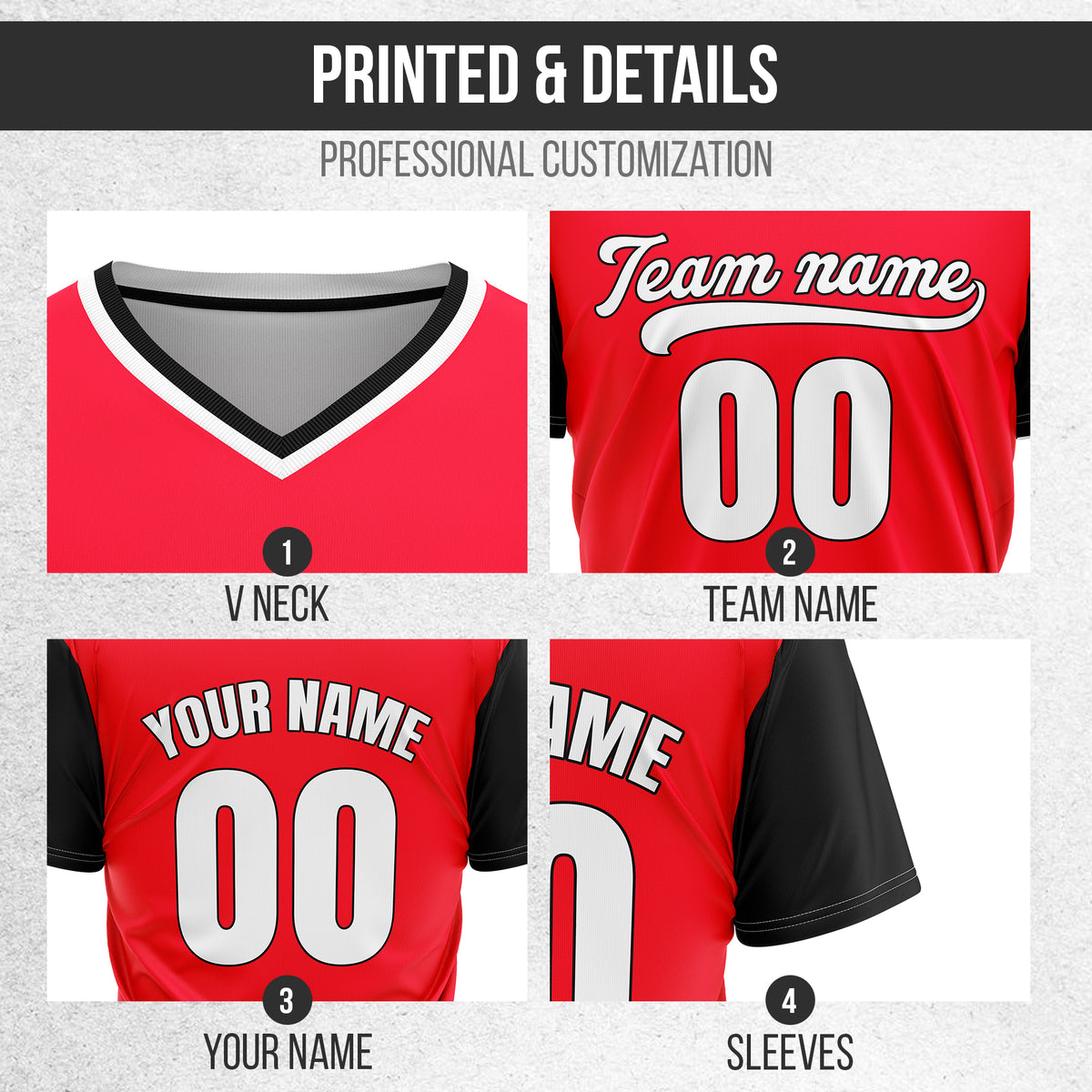 Custom Victory Line Red Pullover Baseball Sports Jersey Personalized Uniform with Name & Number