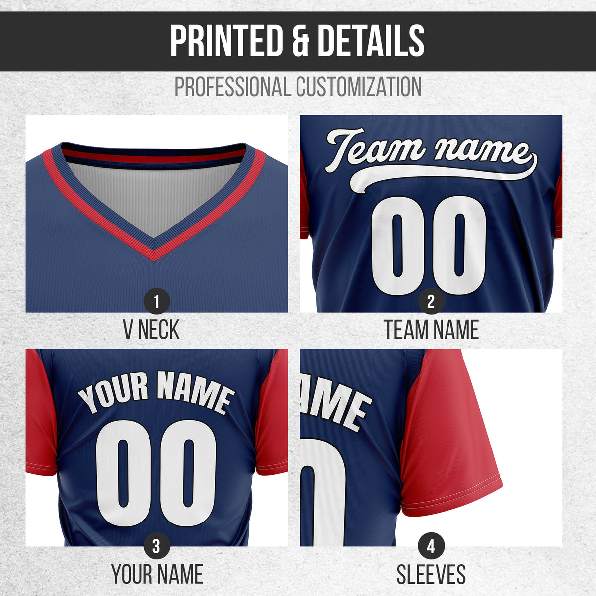 Custom Victory Line Navy Pullover Sports Jersey Personalized Uniform with Name & Number