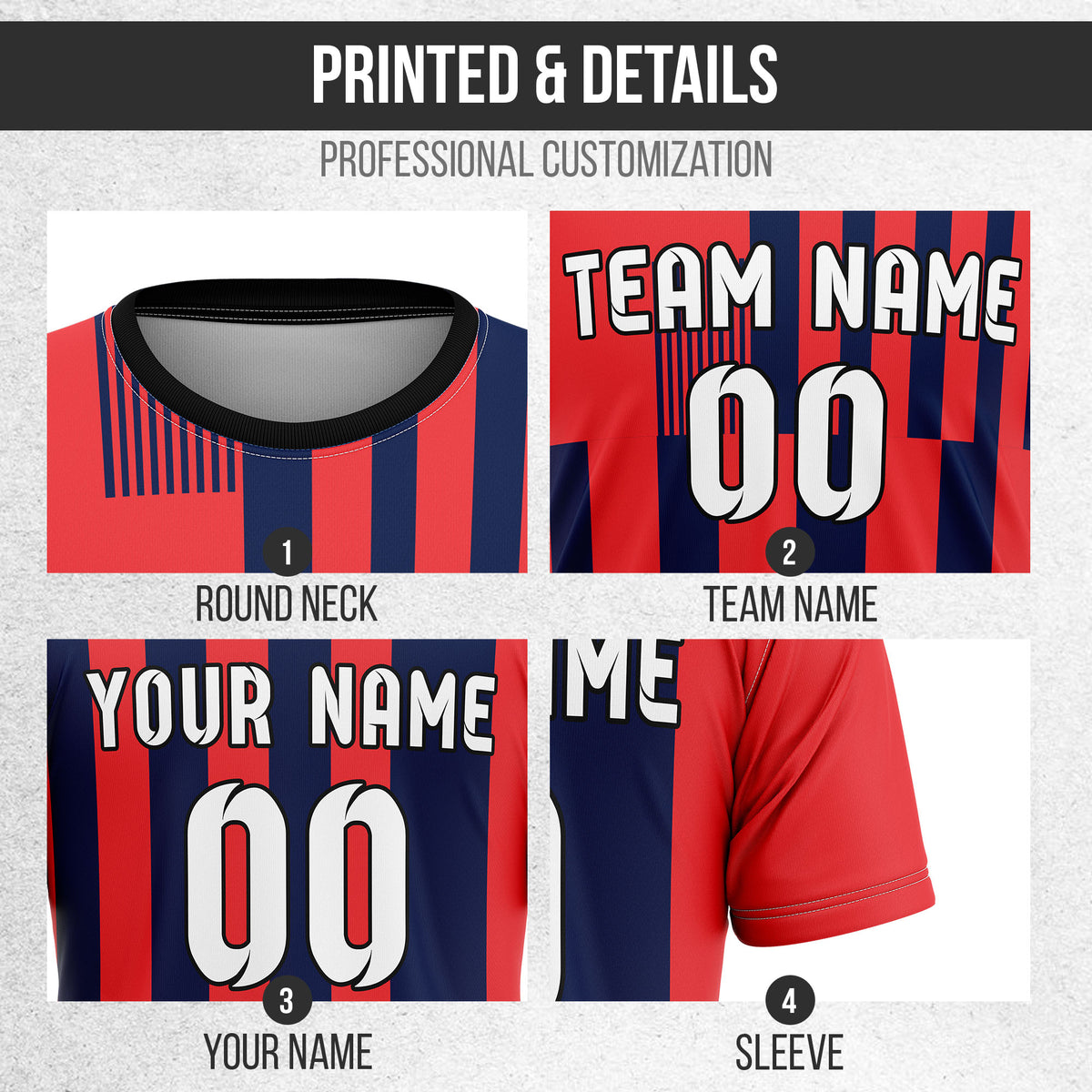Custom FC Barcelona Fan Jersey Personalized with Name & Number