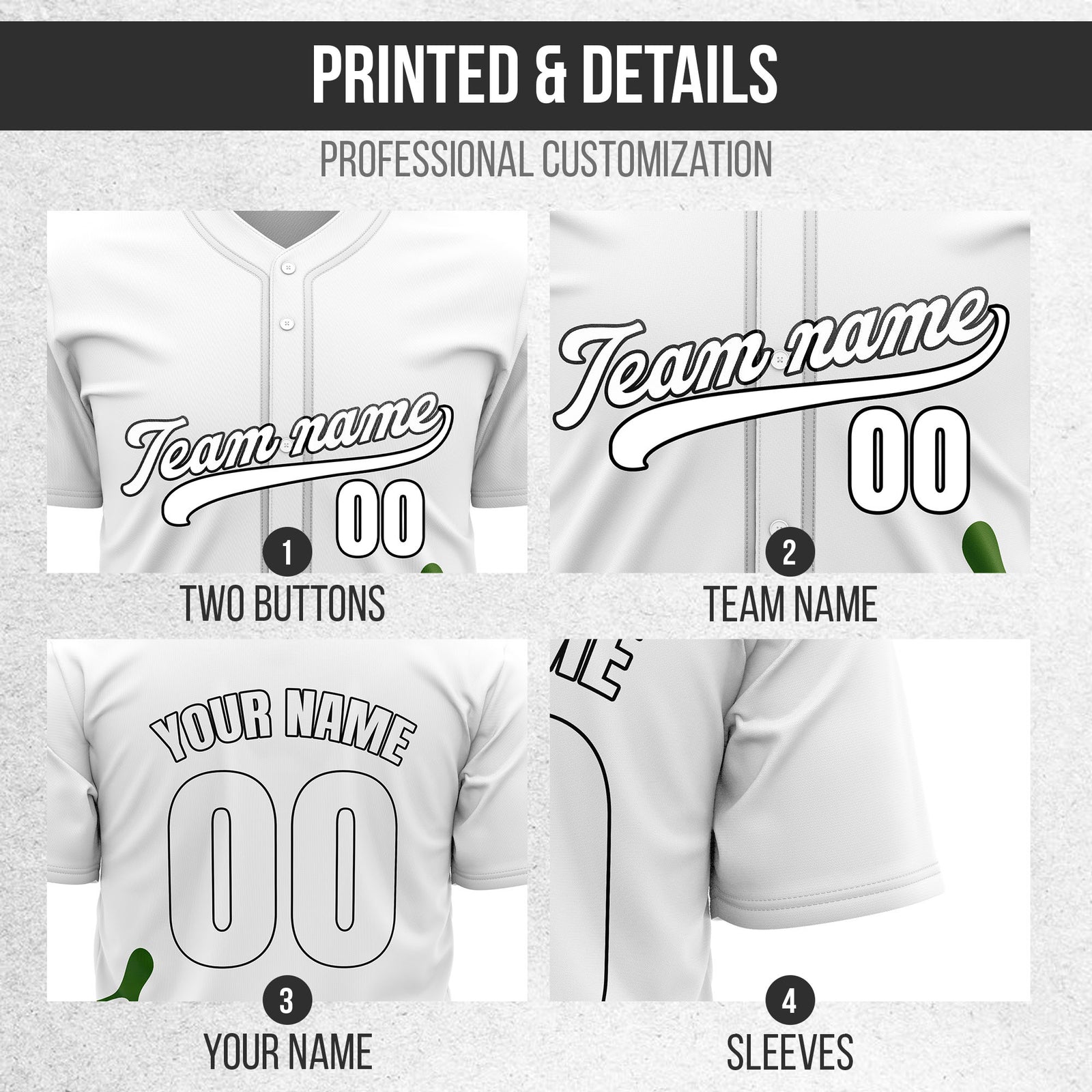 Custom White Baseball Wave Sports Jersey Personalized Uniform with Name & Number