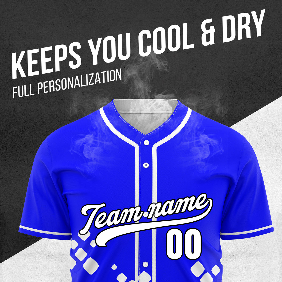 Custom Shadow Spark Blue Baseball Sports Jersey Personalized Uniform with Name & Number (Copy)