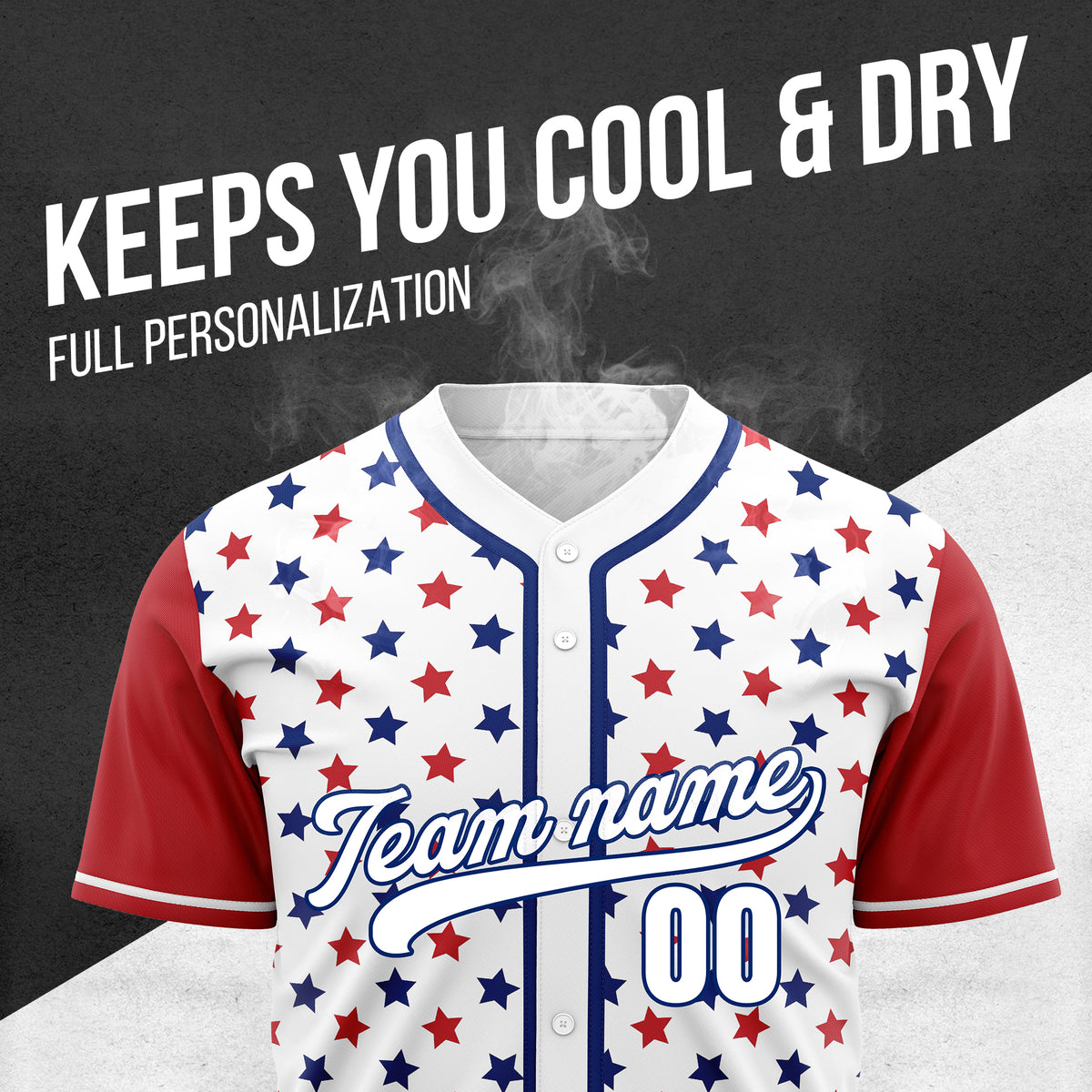 Custom American Flag Baseball Sports Jersey Stitched Personalized Uniform with Name & Number