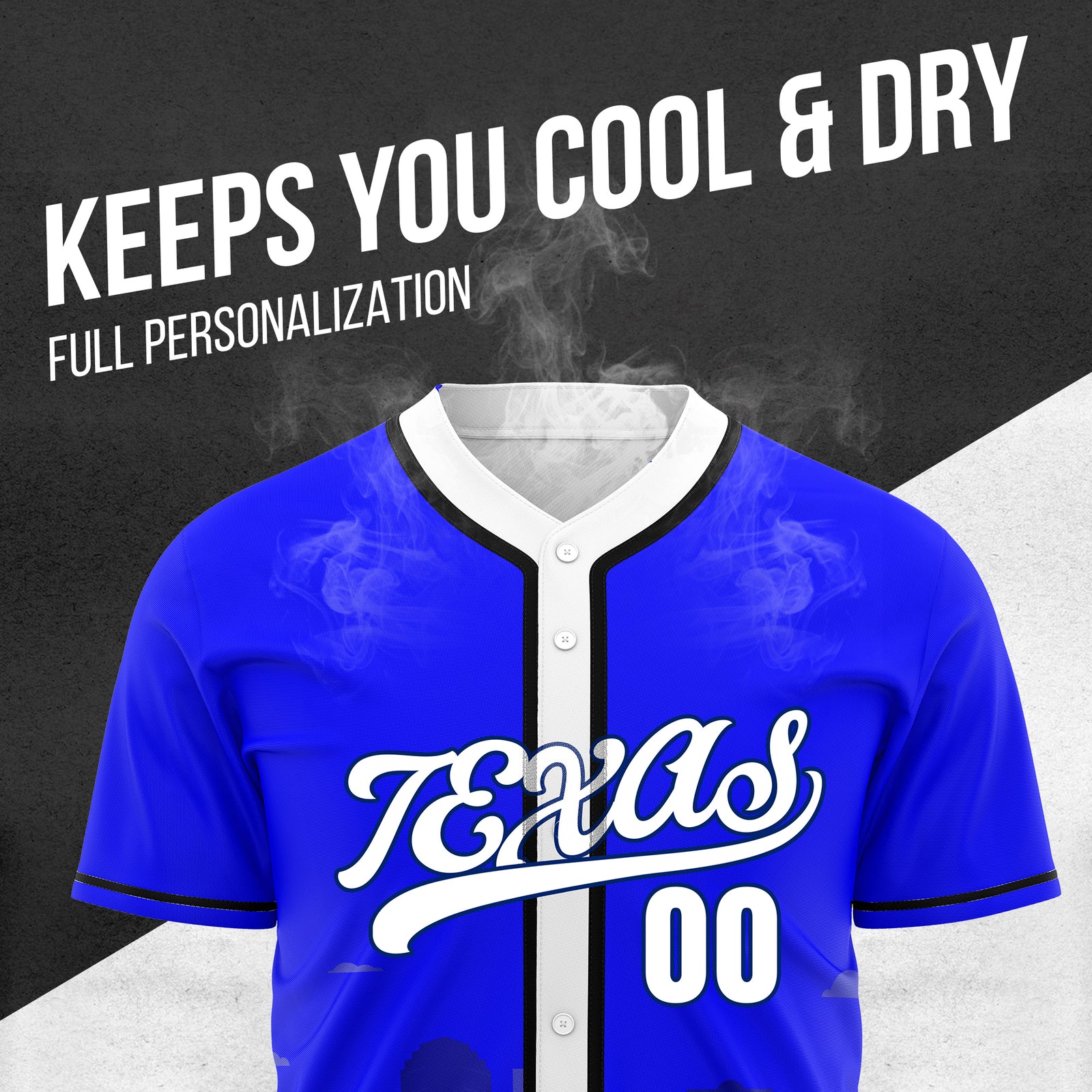 Custom City Lights Blue Baseball Sports Jersey Personalized Uniform with Name & Number