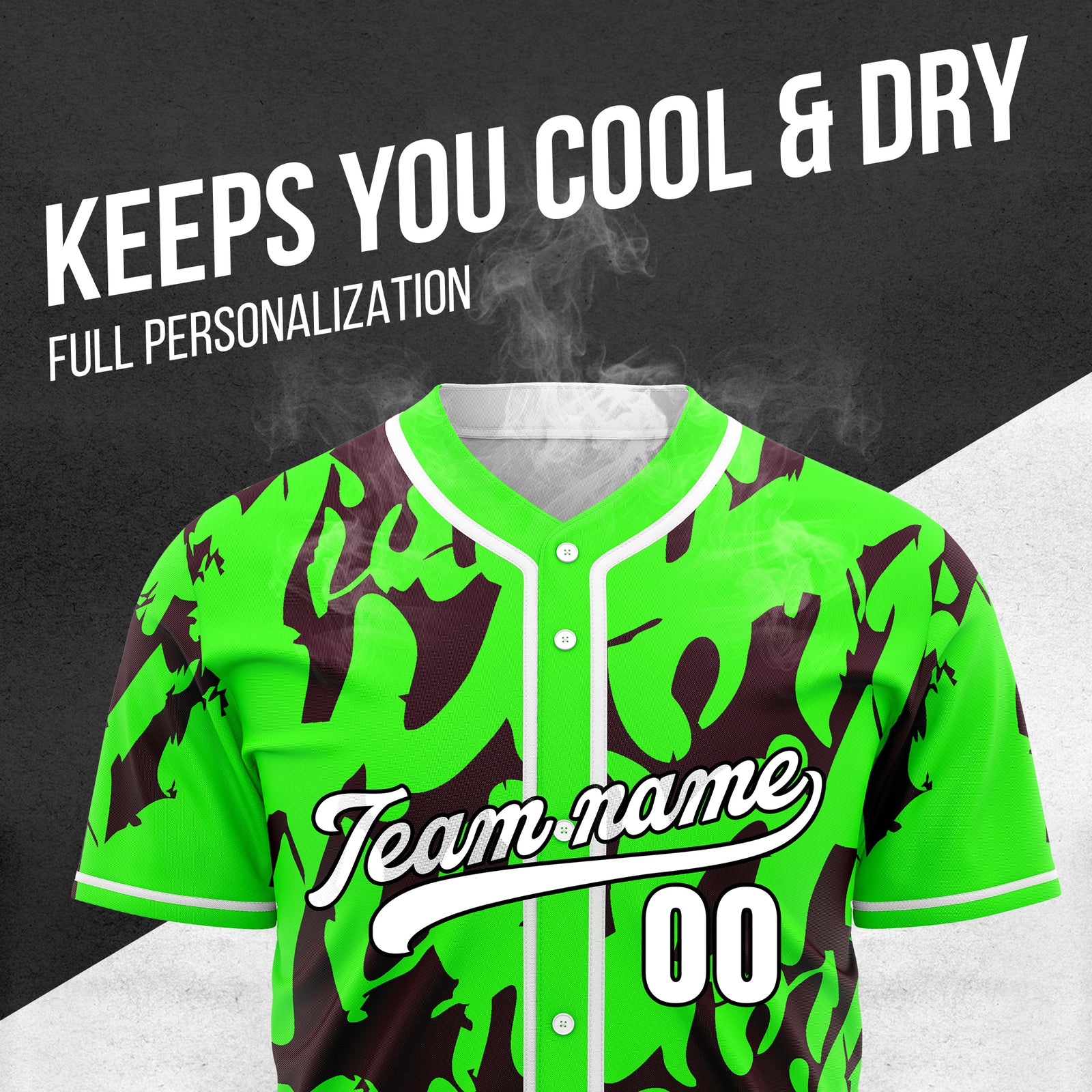 Custom Graffiti Sox Neon Green Baseball Sports Jersey Personalized Uniform with Name & Number