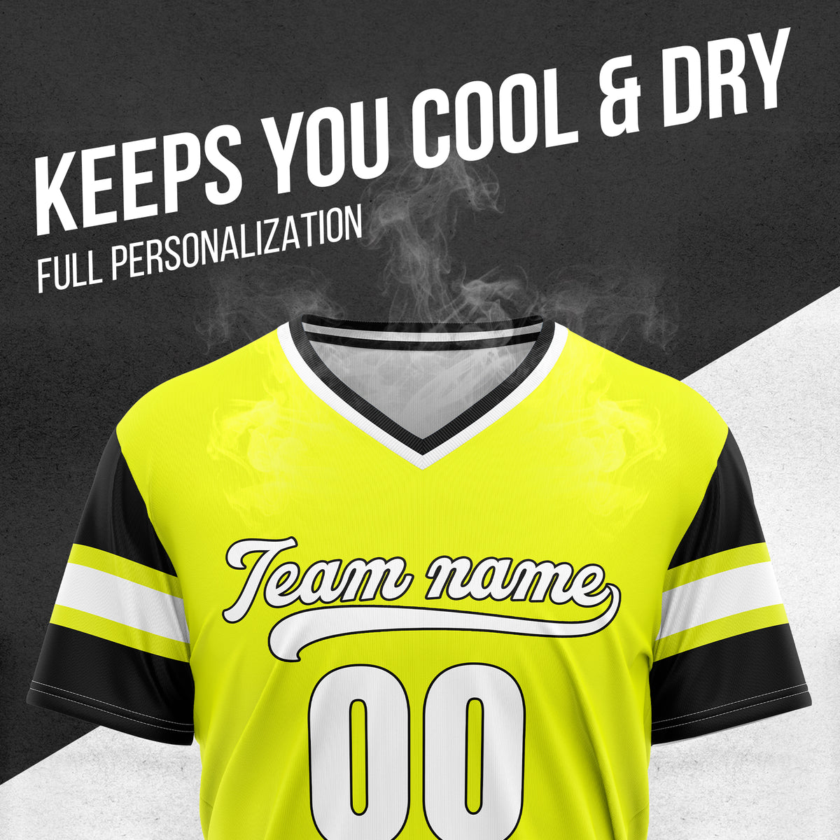 Custom StormLine Yellow Pullover Baseball Sports Jersey Personalized Uniform with Name & Number