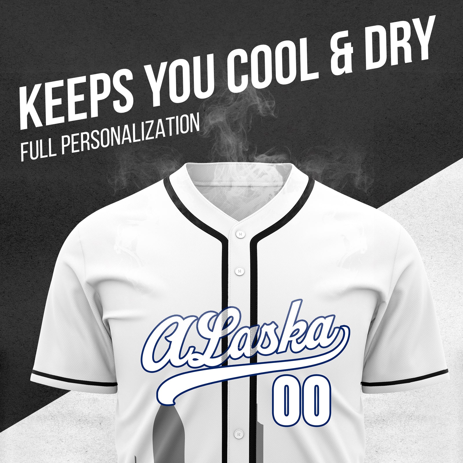 Custom City Horizon White Baseball Sports Jersey Personalized Uniform with Name & Number