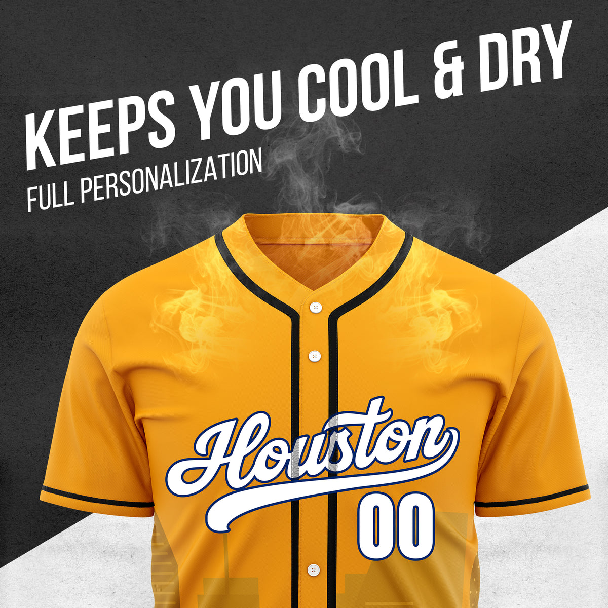 Custom City Pulse Orange Baseball Sports Jersey Personalized Uniform with Name & Number