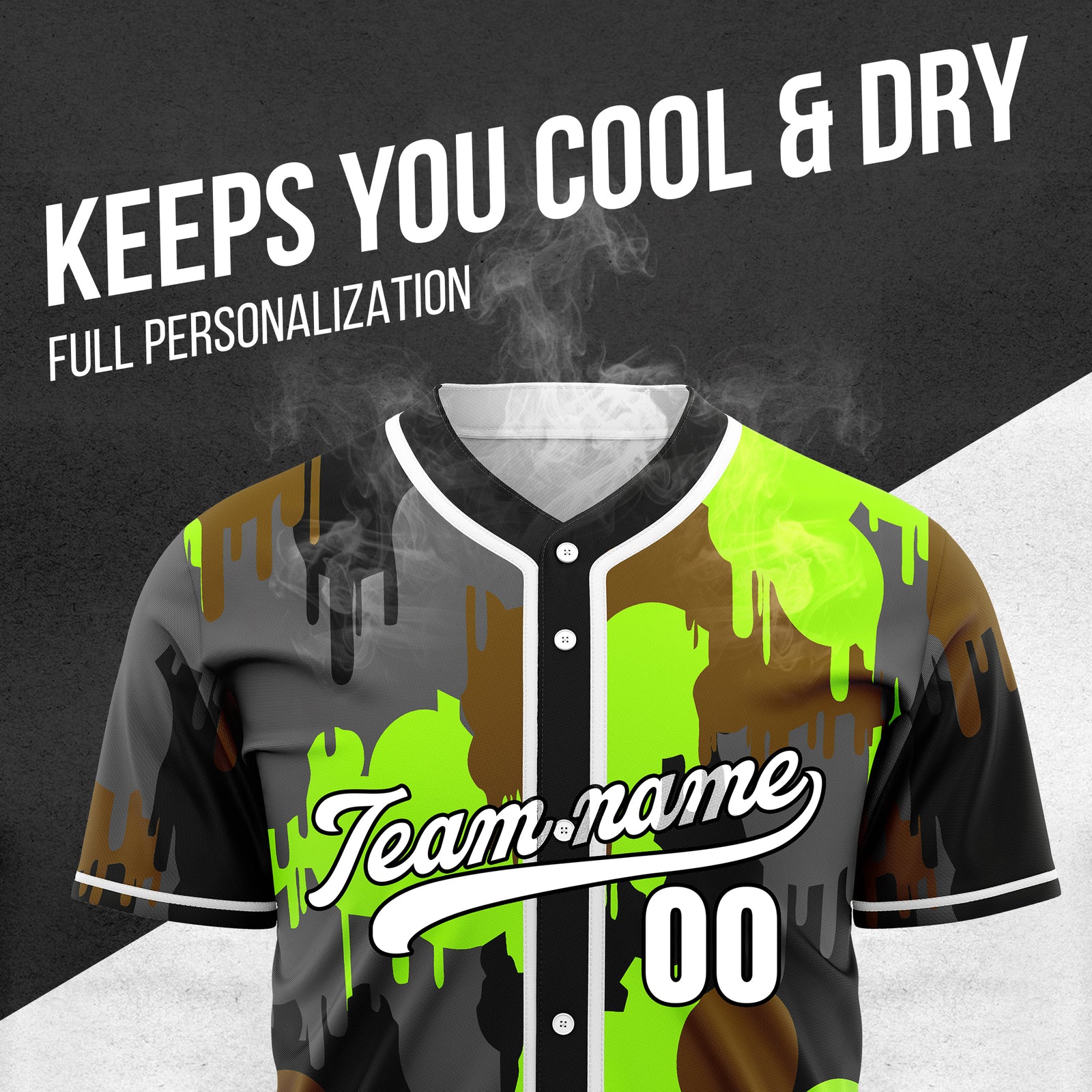 Custom Paint Hustlers Black Baseball Sports Jersey Personalized Uniform with Name & Number