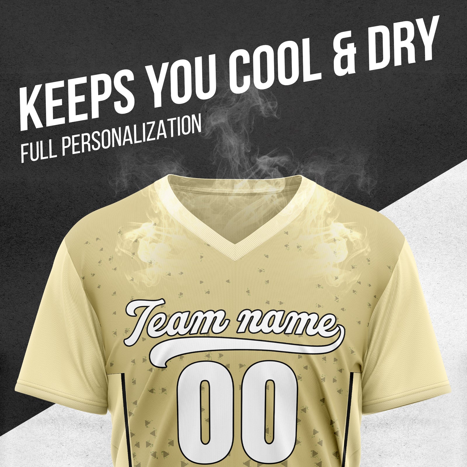 Custom HexaFade Khaki Pullover Baseball Sports Jersey Personalized Uniform with Name & Number