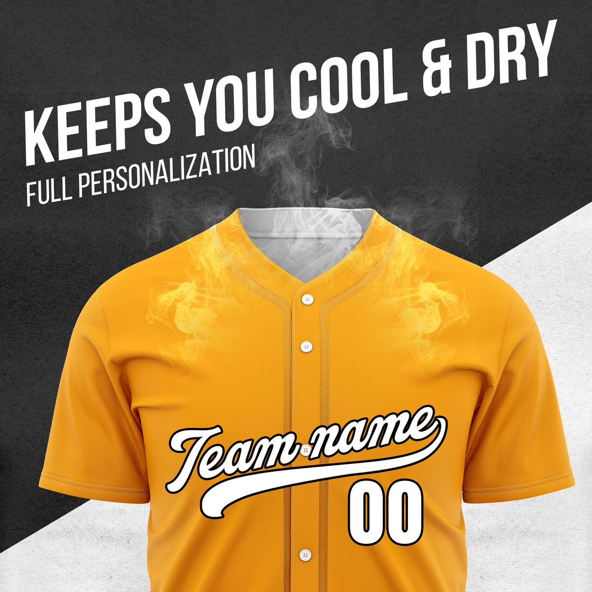 Custom Orange Baseball Wave Sports Jersey Personalized Uniform with Name & Number