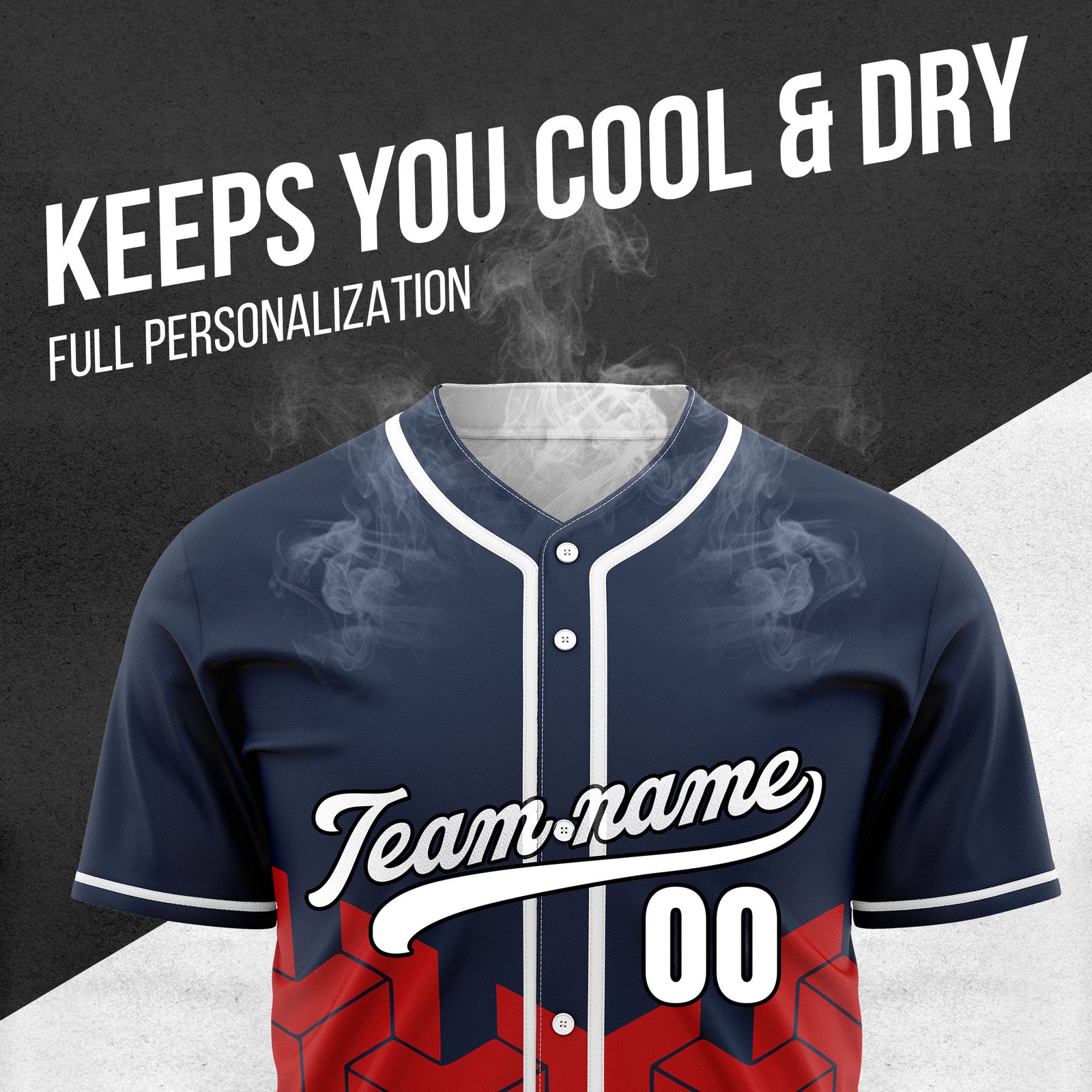 Custom Grid Iron Navy Baseball Sports Jersey Personalized Uniform with Name & Number