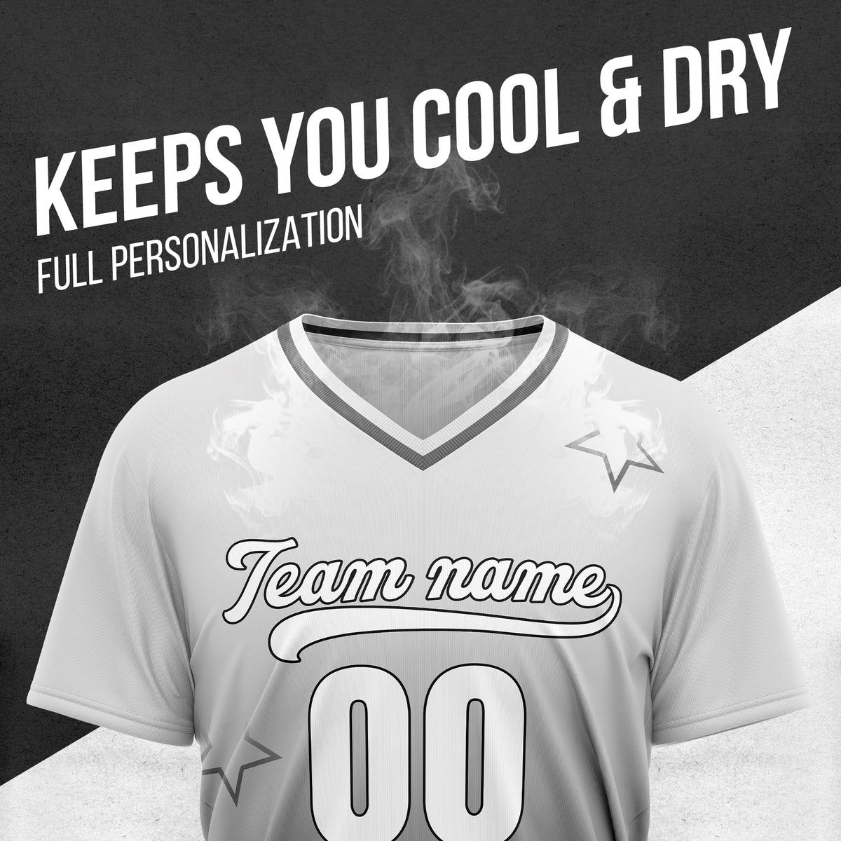 Custom Star Gradient Baseball Grey Sports Jersey Personalized Uniform with Name & Number