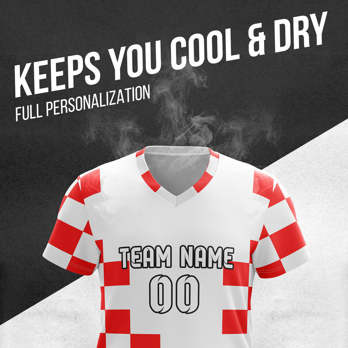 Custom CROATIA Fan Jersey Personalized with Name & Number