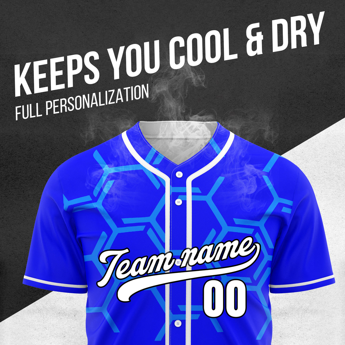 Custom Sting Force Blue Baseball Sports Jersey Personalized Uniform with Name & Number