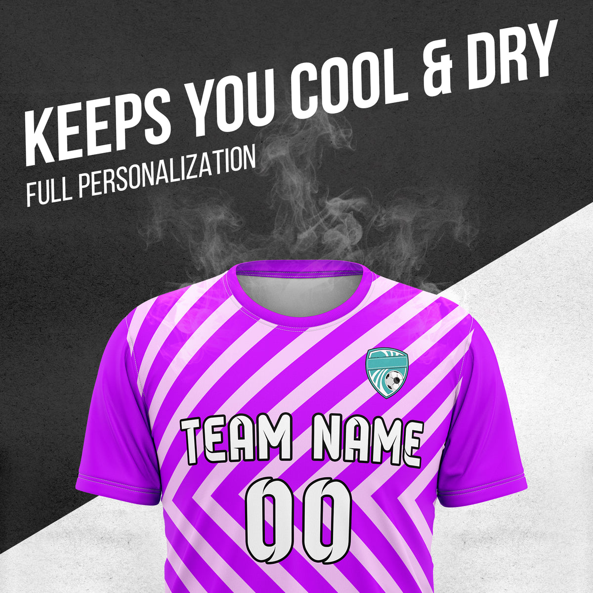 Custom Soccer R Stripes Pro Line Purple Sports Tops Jersey