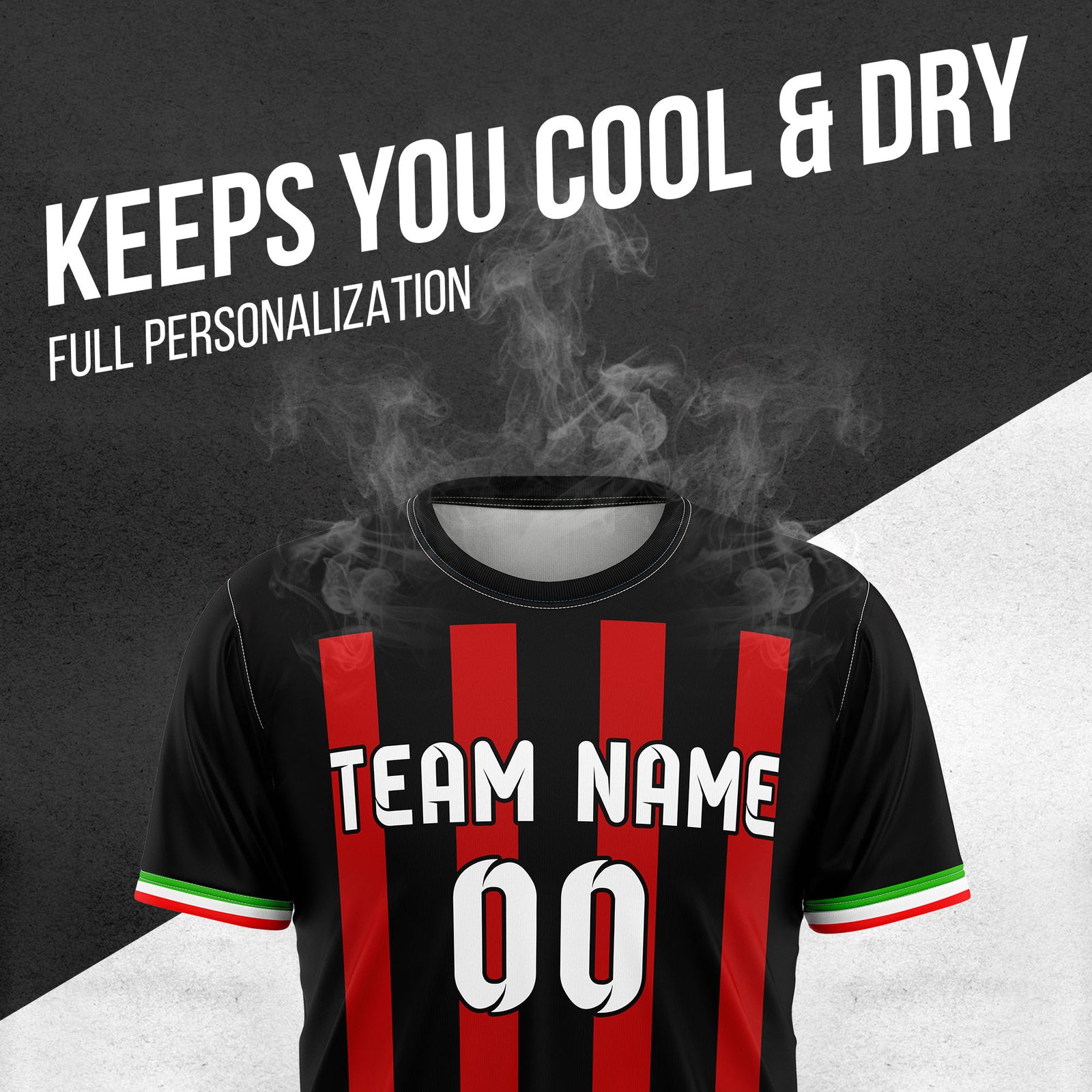 Custom AC Milan Fan Jersey Personalized with Name & Number
