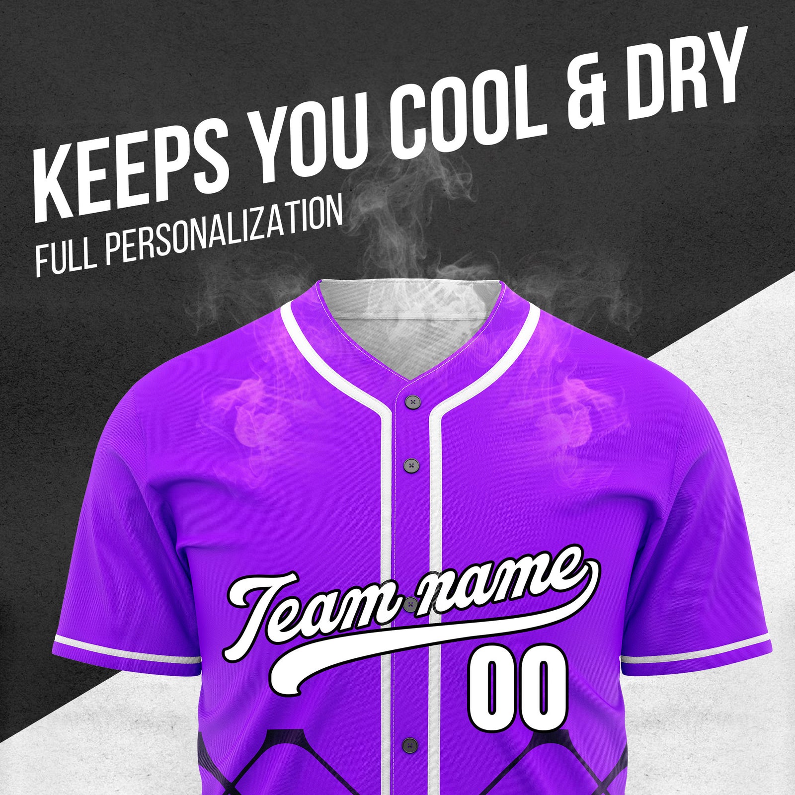 Custom Gridlock Purple Baseball Sports Jersey Personalized Uniform with Name & Number