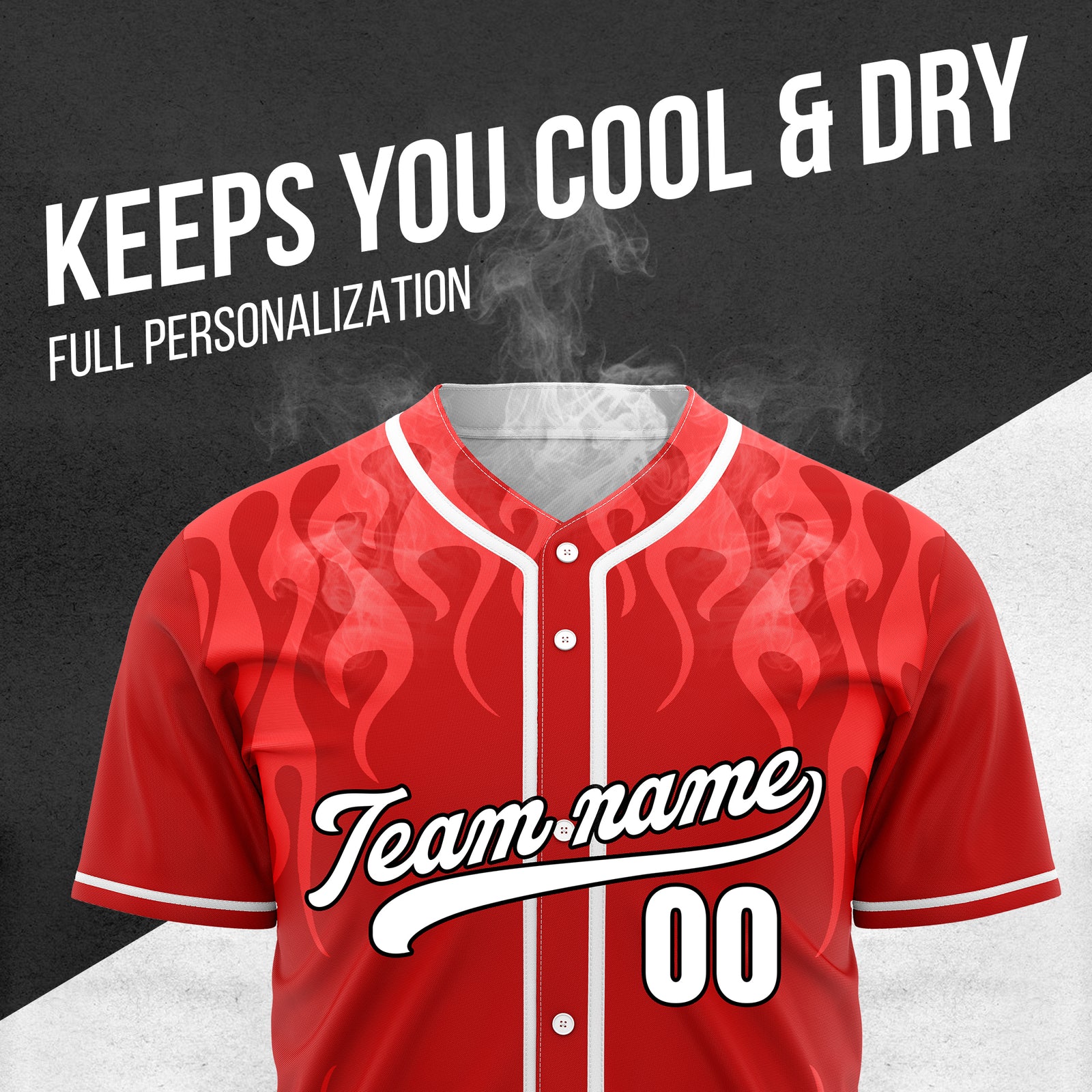 Custom Frostburn Red Baseball Sports Jersey Personalized Uniform with Name & Number