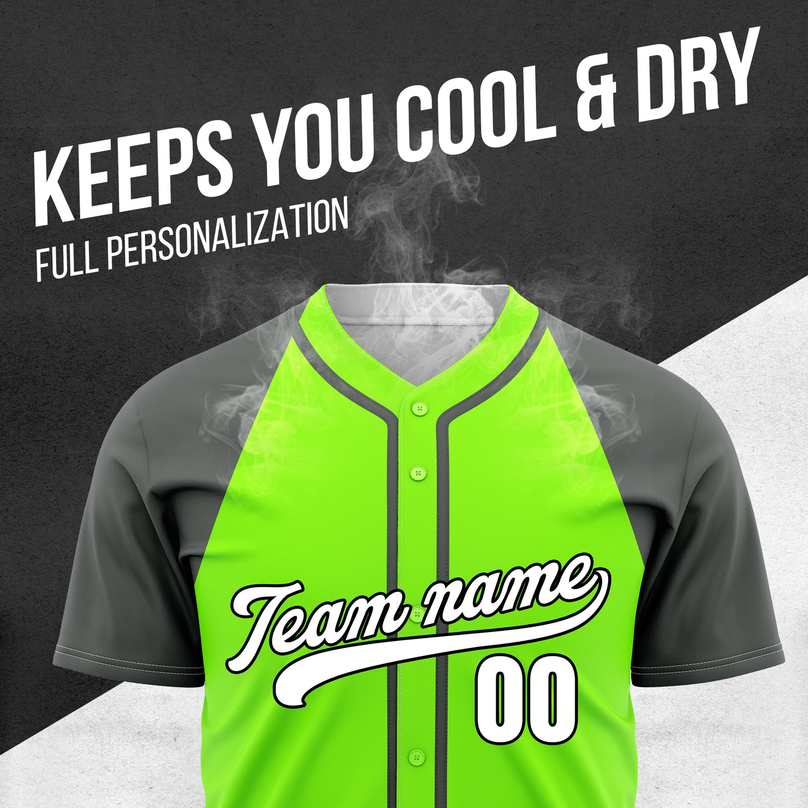Custom Baseline Baseball Neon Green Sports Jersey Personalized Uniform with Name & Number