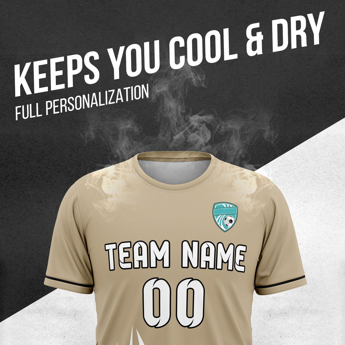 Custom Spark Strike R-Side Pattern Khaki Sport Tops Jersey