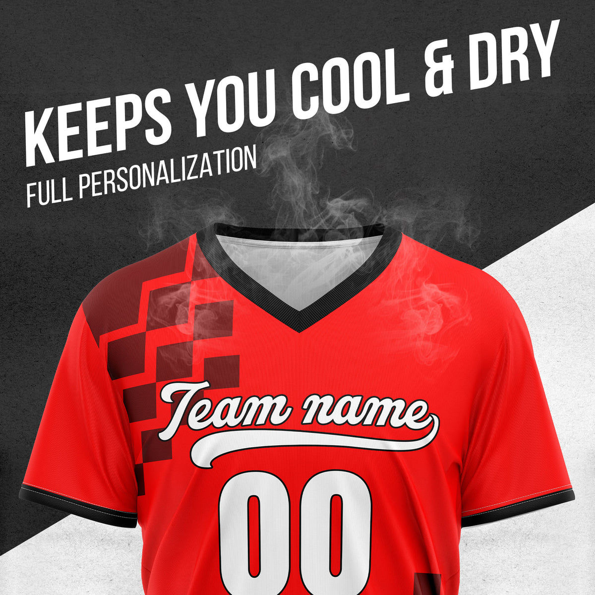Custom Shadow Pixel Red Baseball Sports Jersey Personalized Uniform with Name & Number