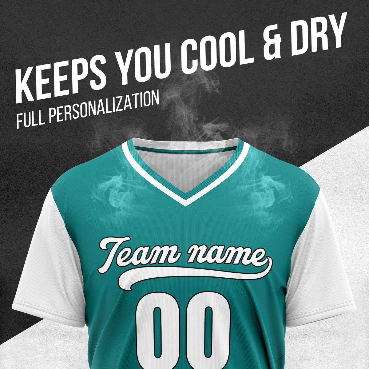 Custom Victory Line Teal Pullover Baseball Sports Jersey Personalized Uniform with Name & Number