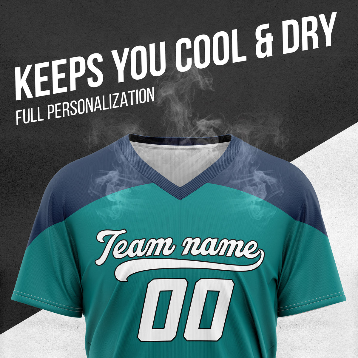 Custom Darkvolt Teal Pullover Baseball Sports Jersey Personalized Uniform with Name & Number