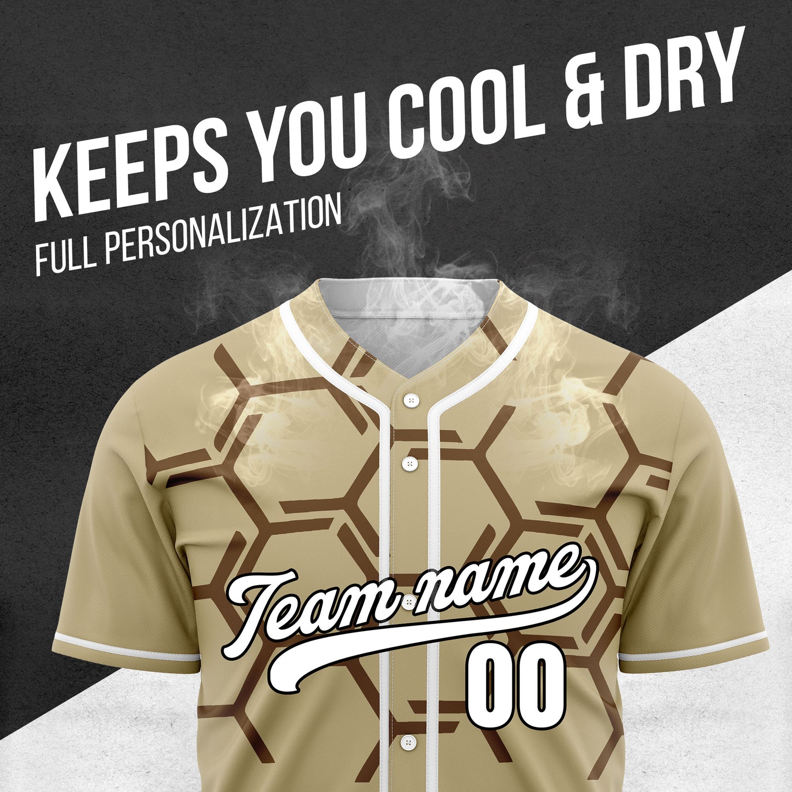 Custom Sting Force Khaki Baseball Sports Jersey Personalized Uniform with Name & Number