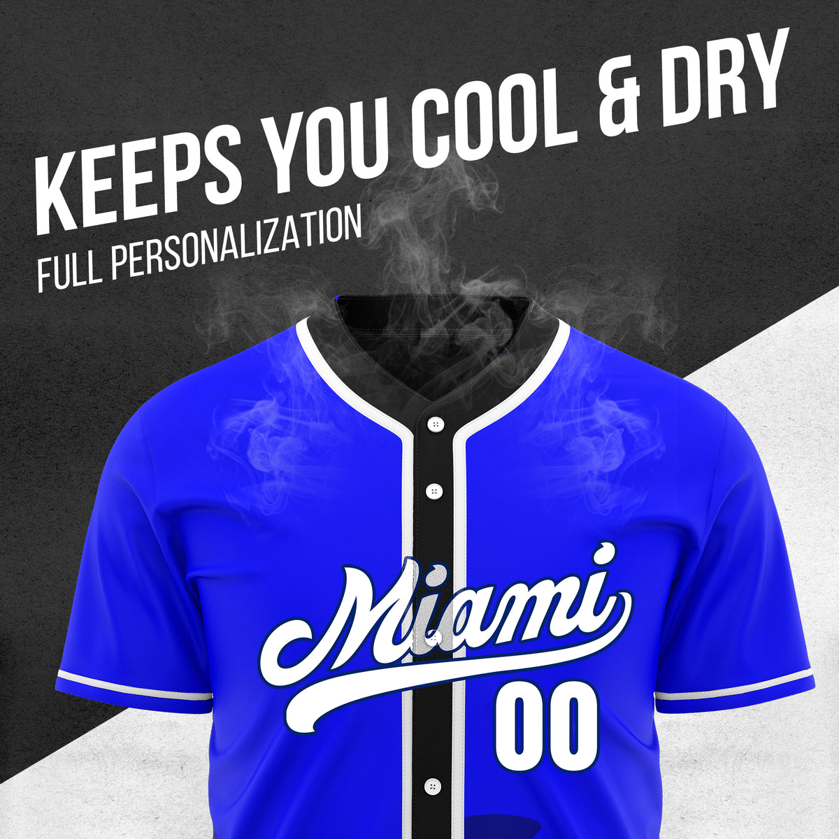 Custom City Tide Blue Baseball Sports Jersey Personalized Uniform with Name & Number