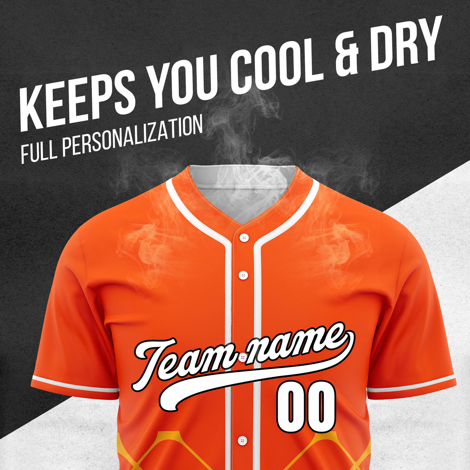 Custom Gridlock Orange Baseball Sports Jersey Personalized Uniform with Name & Number